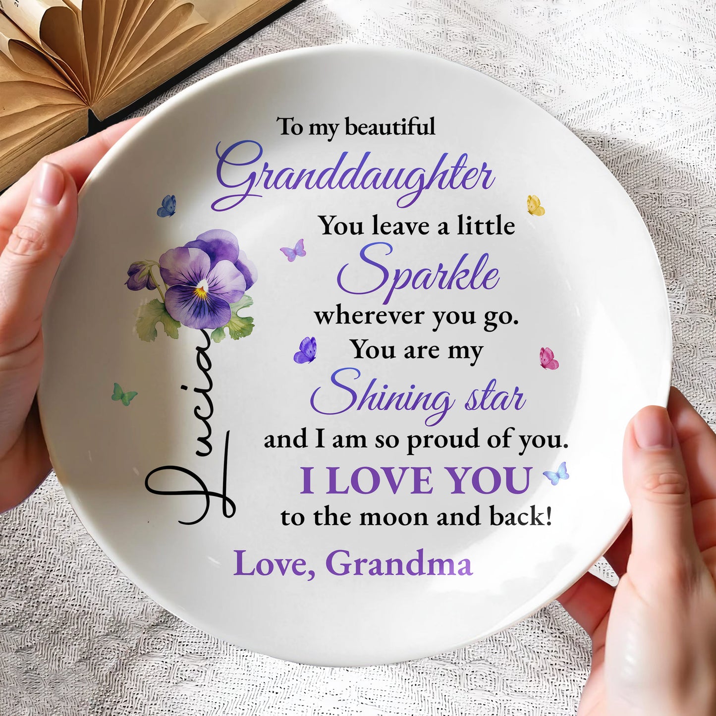 To My Beautiful Granddaughter, You Leave A Little Sparkle Wherever You Go, Flowers