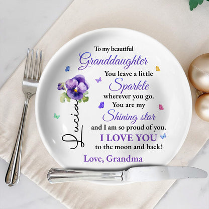 To My Beautiful Granddaughter, You Leave A Little Sparkle Wherever You Go, Flowers