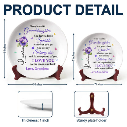 To My Beautiful Granddaughter, You Leave A Little Sparkle Wherever You Go, Flowers