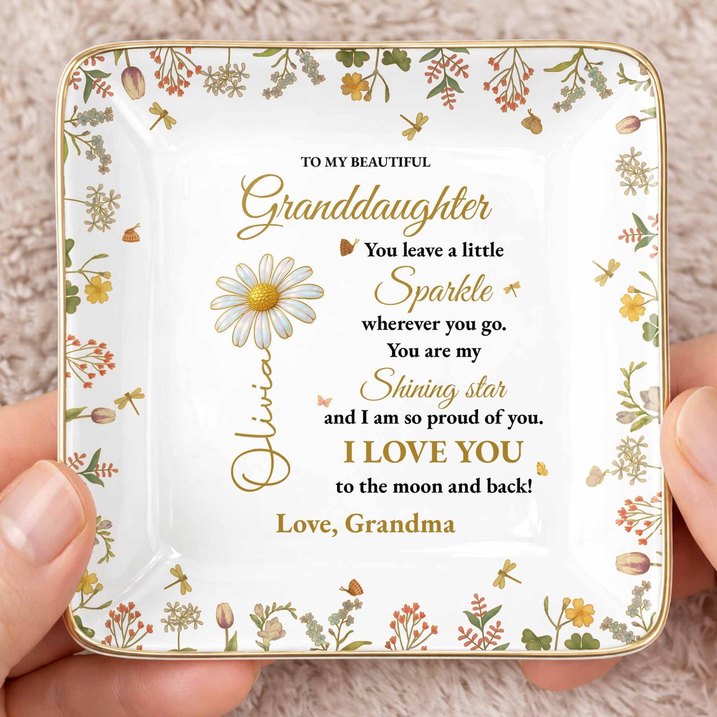 To My Beautiful Granddaughter Shining Star Love Message Flowers