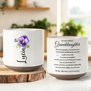 Heartfelt Message To Granddaughter Violets Mug