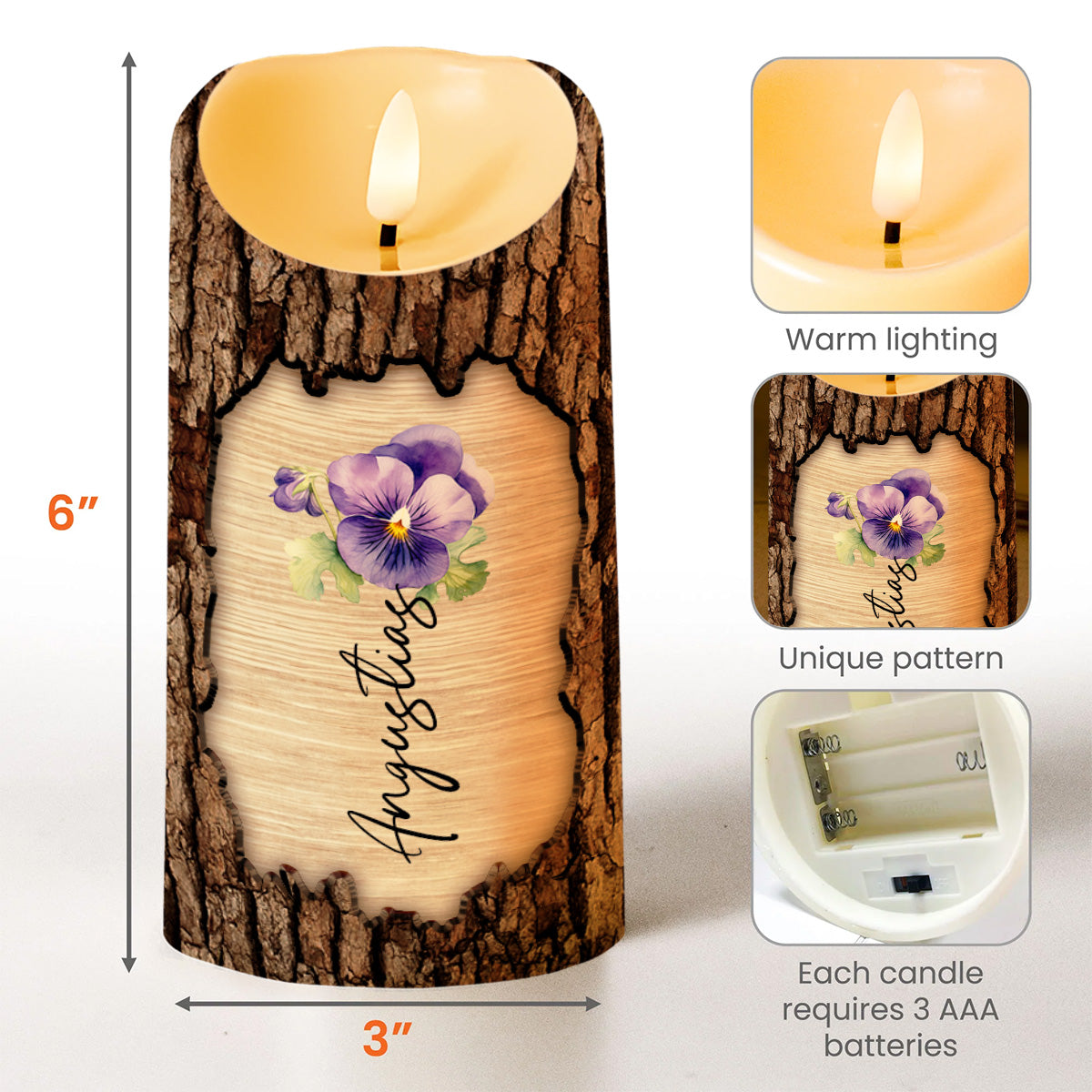 Braver Than You Think, Stronger Loved More Granddaughter Gift - Personalized Custom LED Candle - GDT200_LECA