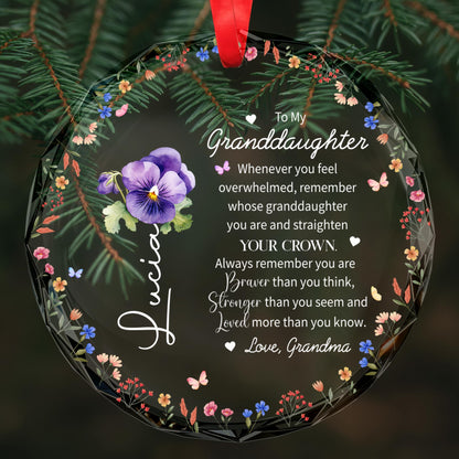 Braver And Stronger Love Message For Granddaughter With Flowers