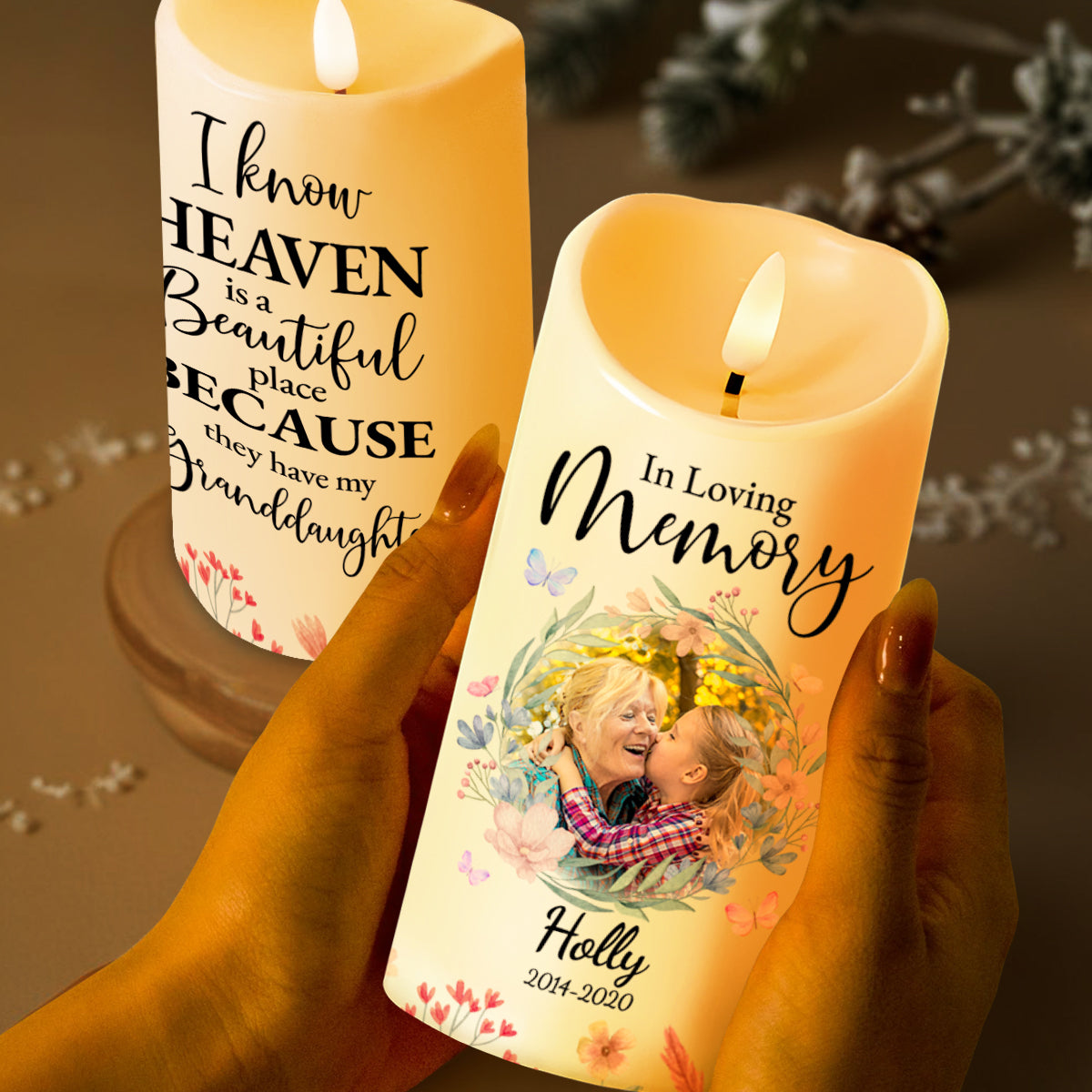 Heaven Is Beautiful Because Of My Granddaughter, Flowers Embrace