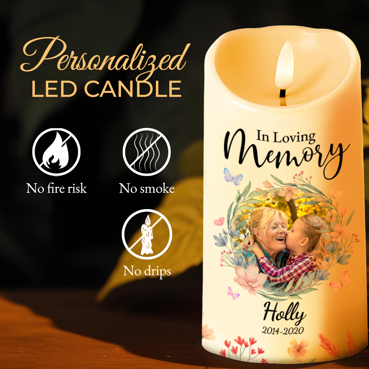 Heaven Is Beautiful Because Of My Granddaughter, Flowers Embrace