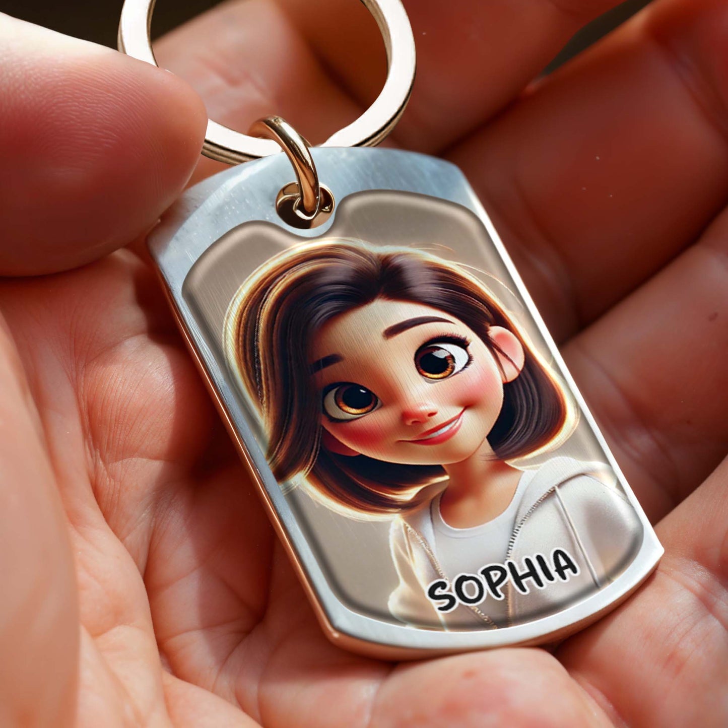 Have Fun And Call Your Grandma, Personalized Message Keychain