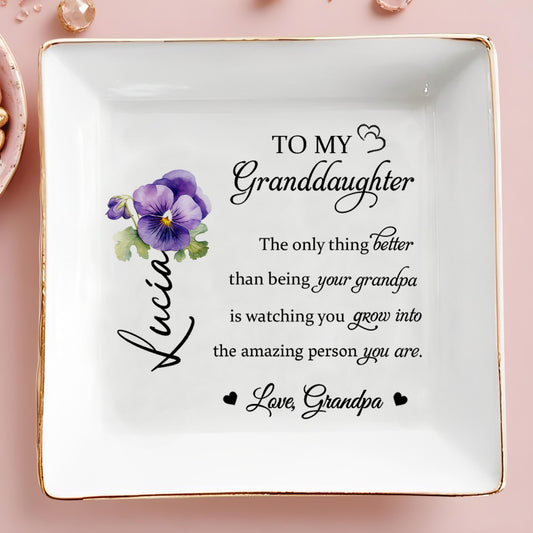 To My Granddaughter Watch You Grow Into Amazing Person Flower Design