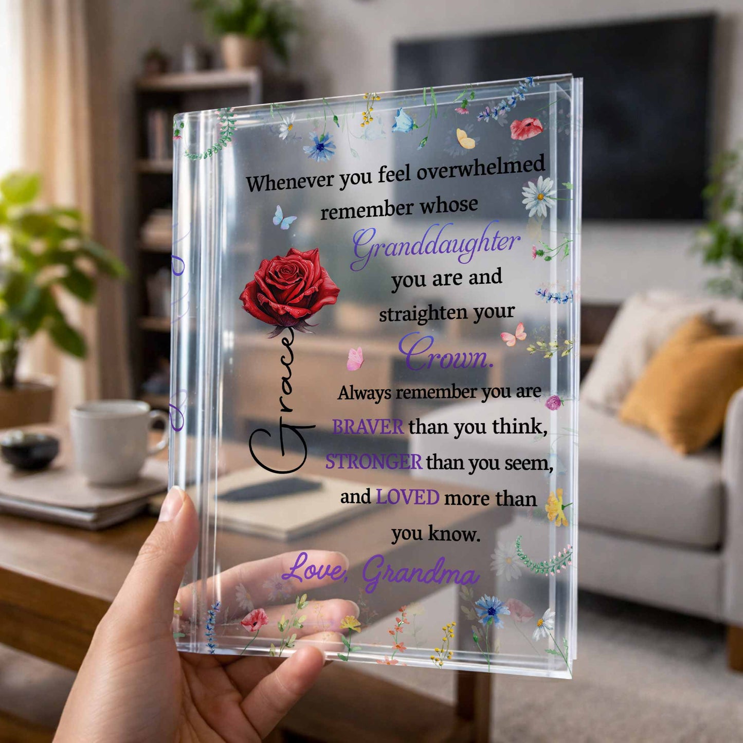 Straighten Your Crown, Granddaughter Motivational Quote