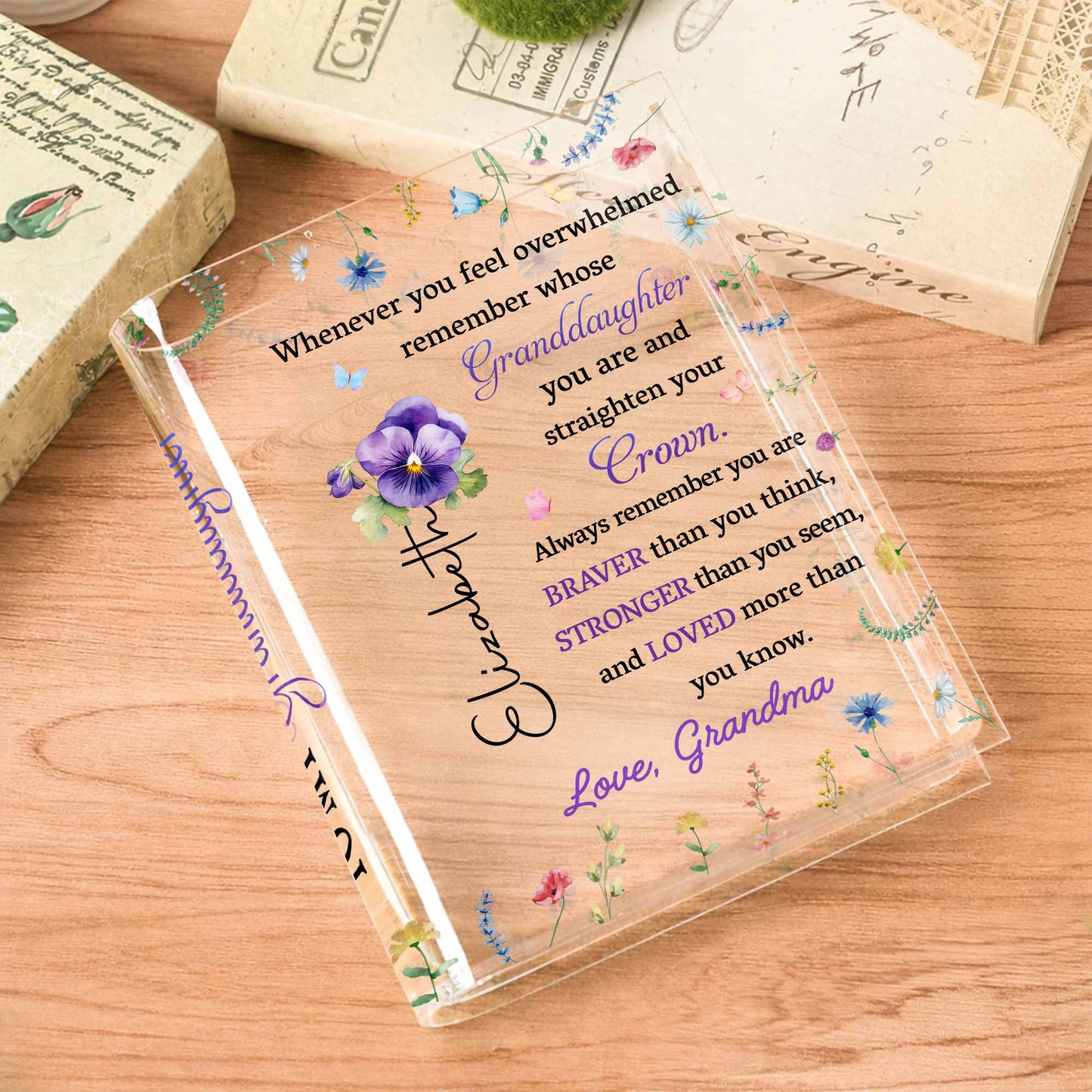 Straighten Your Crown, Granddaughter Motivational Quote