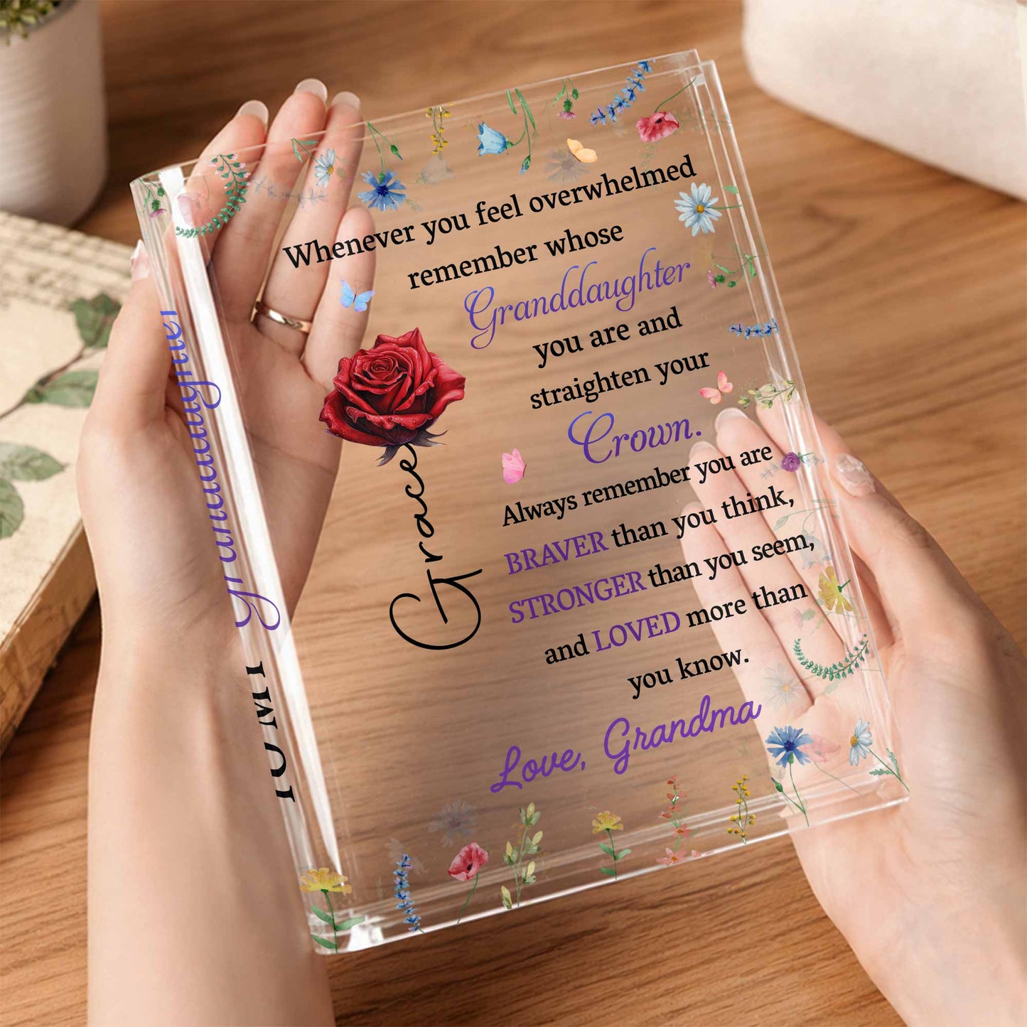 Straighten Your Crown, Granddaughter Motivational Quote