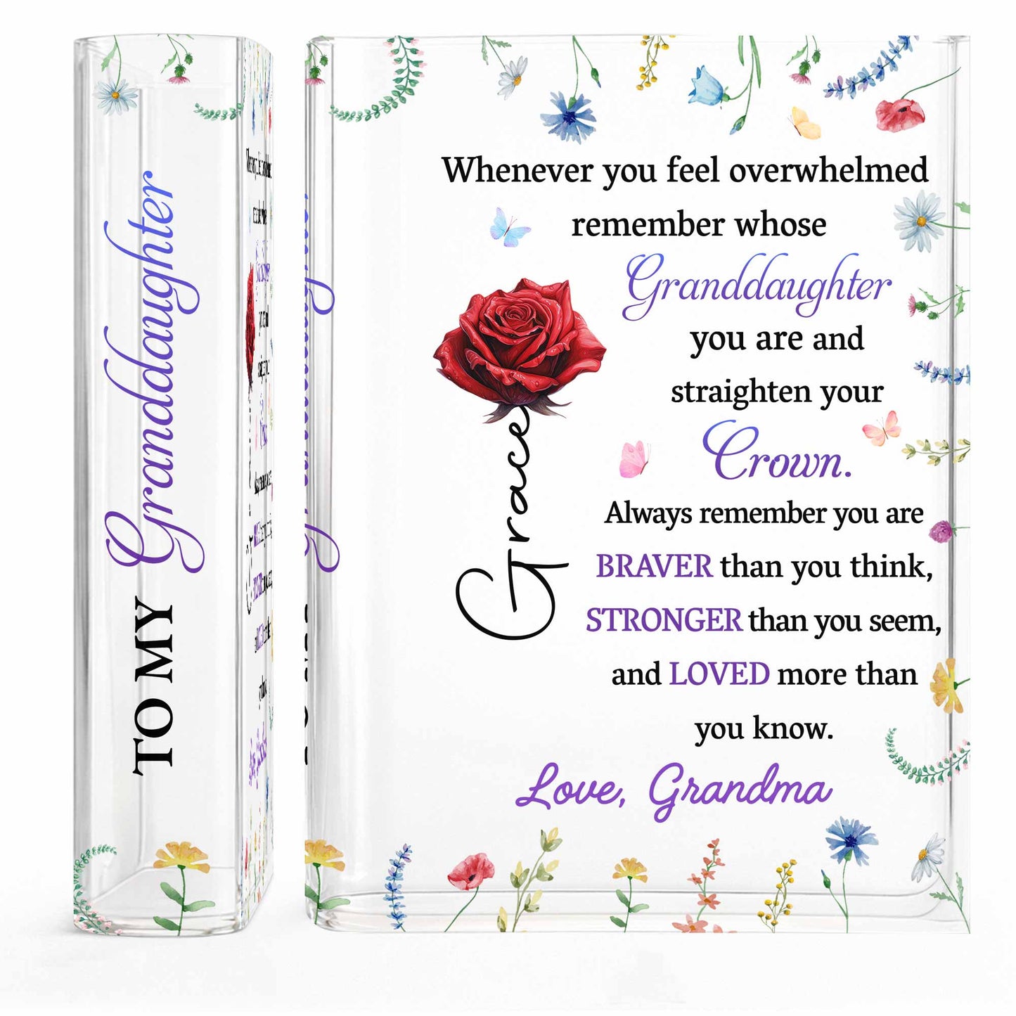 Straighten Your Crown, Granddaughter Motivational Quote
