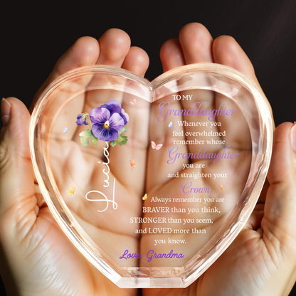 To My Granddaughter, Whenever you feel overwhelmed, Flower and Crown