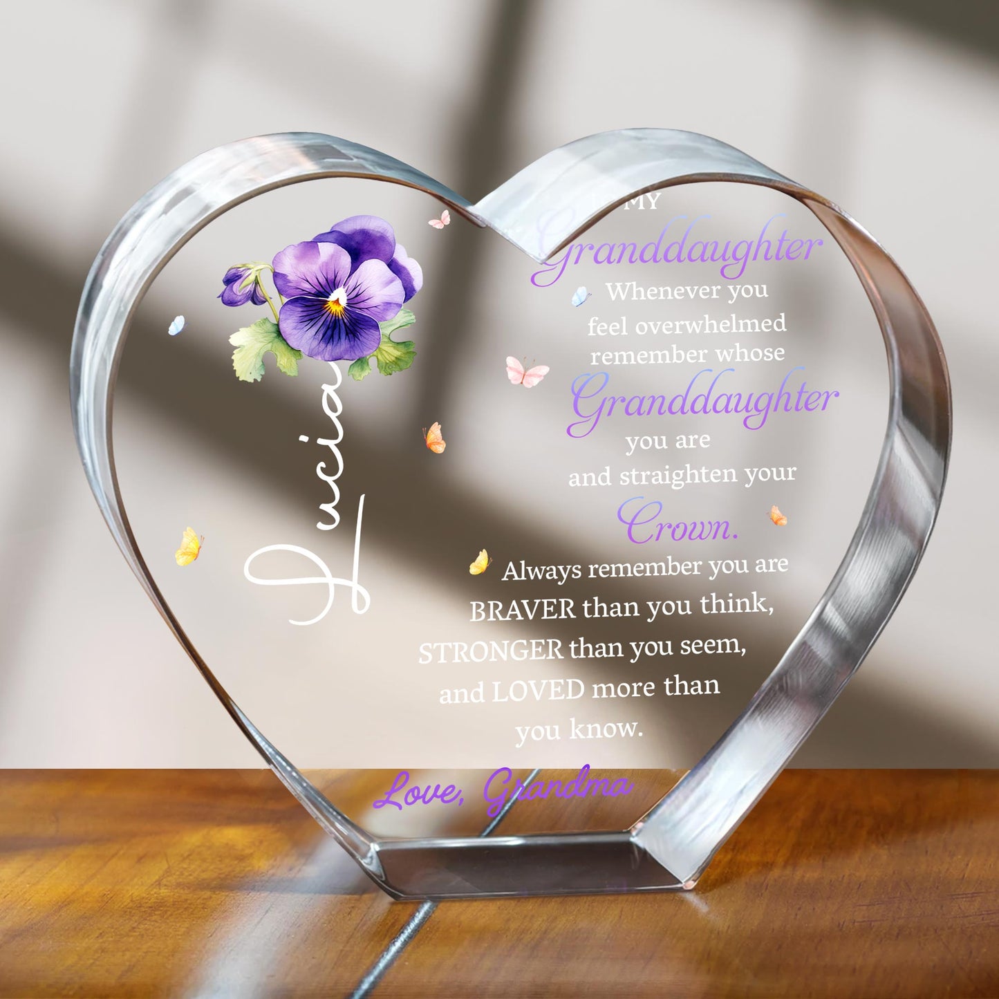 To My Granddaughter, Whenever you feel overwhelmed, Flower and Crown