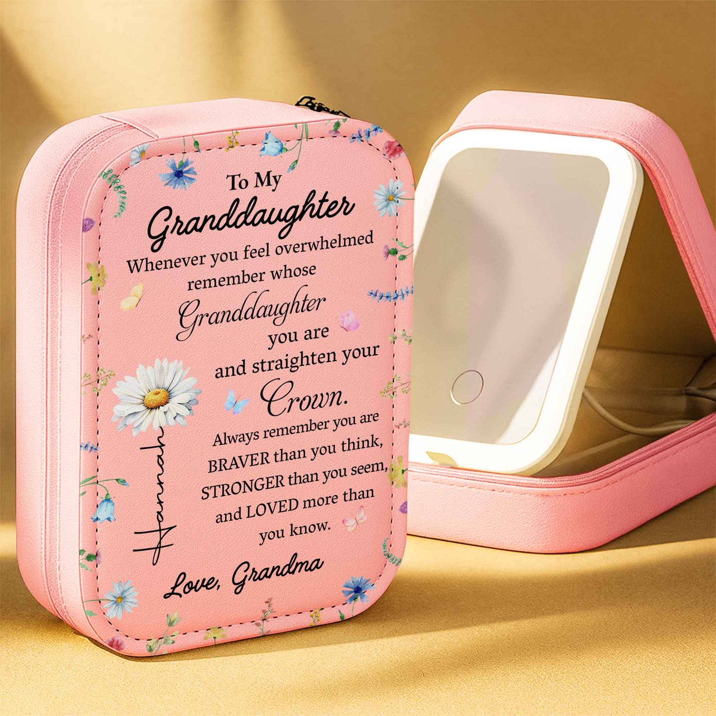 To My Granddaughter, Flowers And Crown