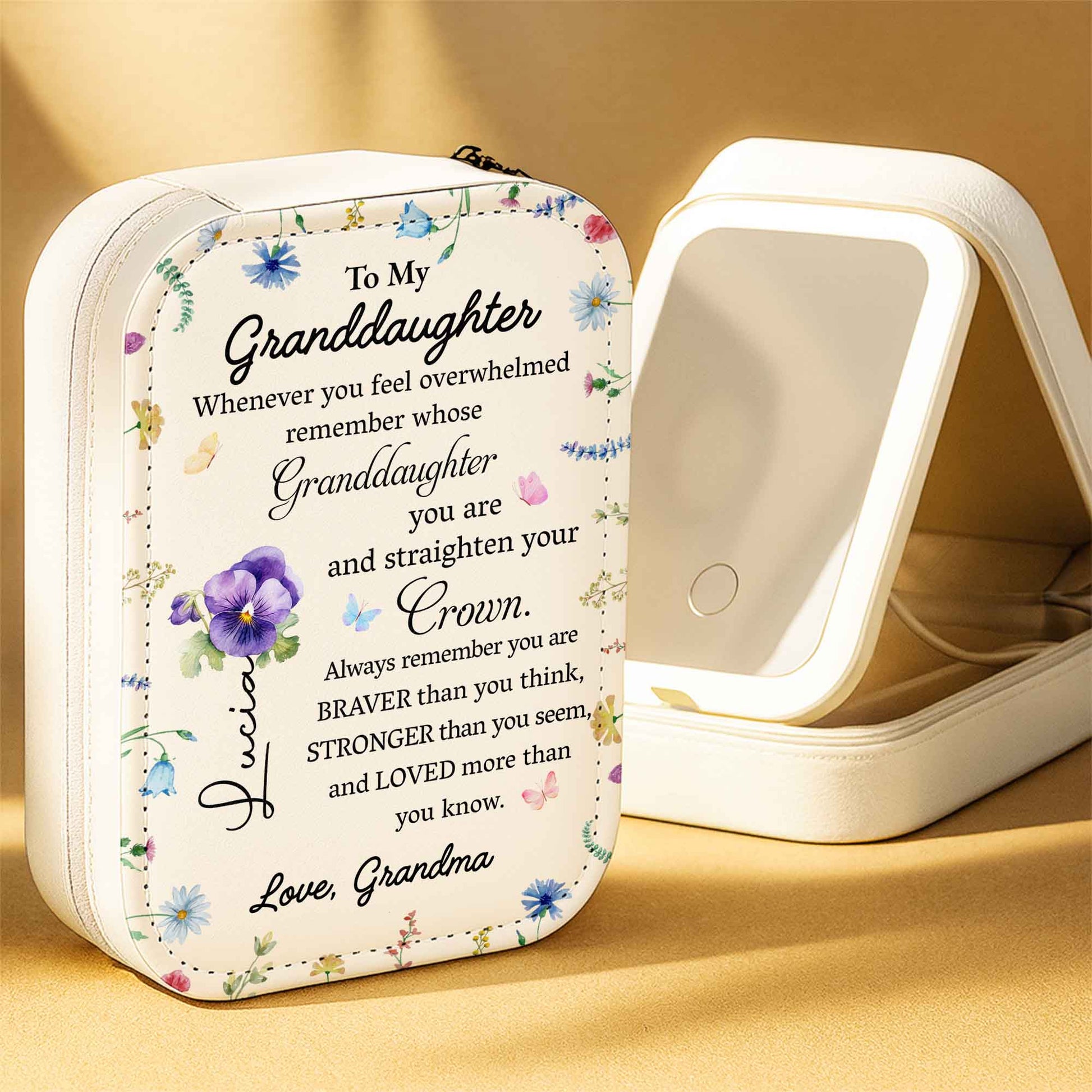 To My Granddaughter, Flowers And Crown