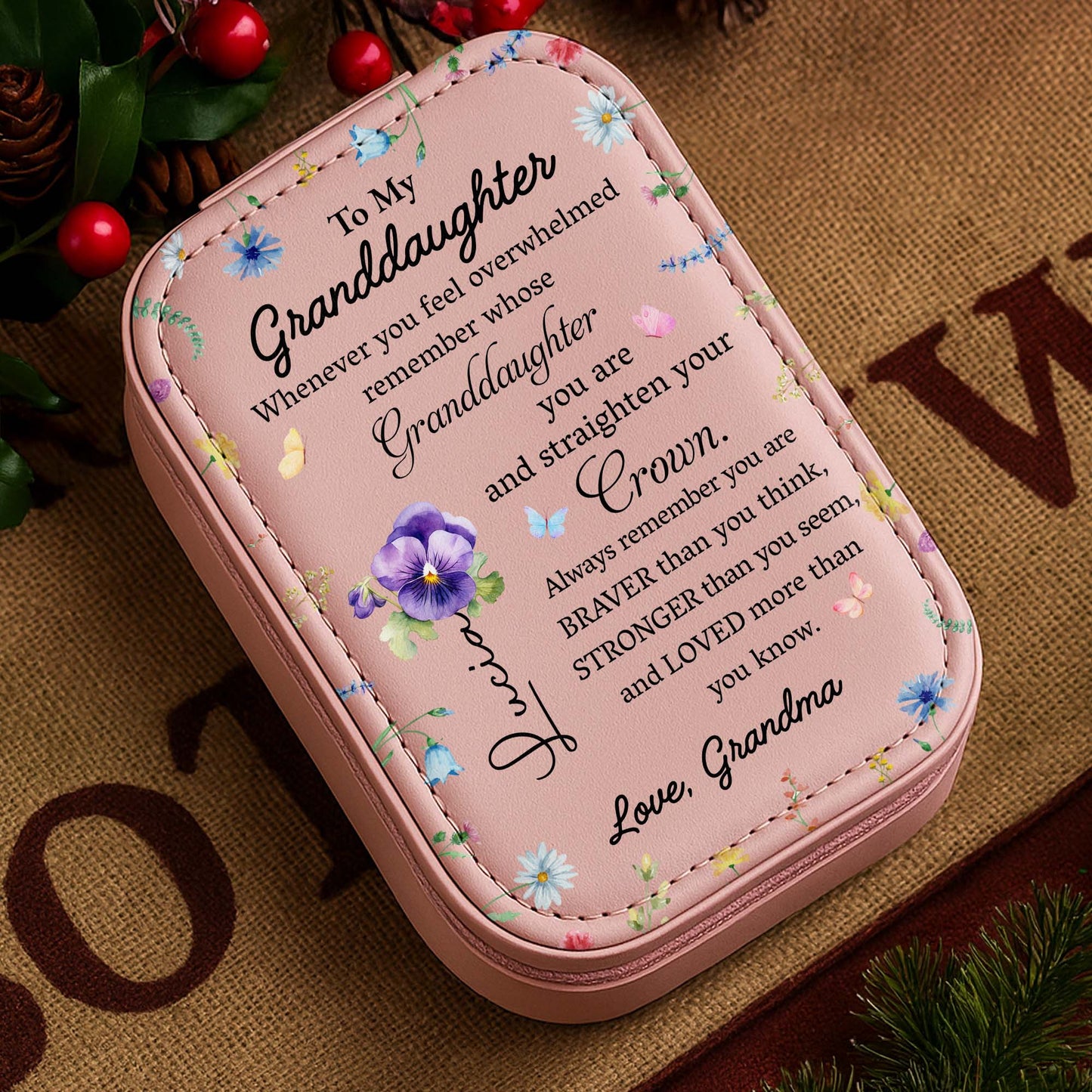 To My Granddaughter, Flowers And Crown