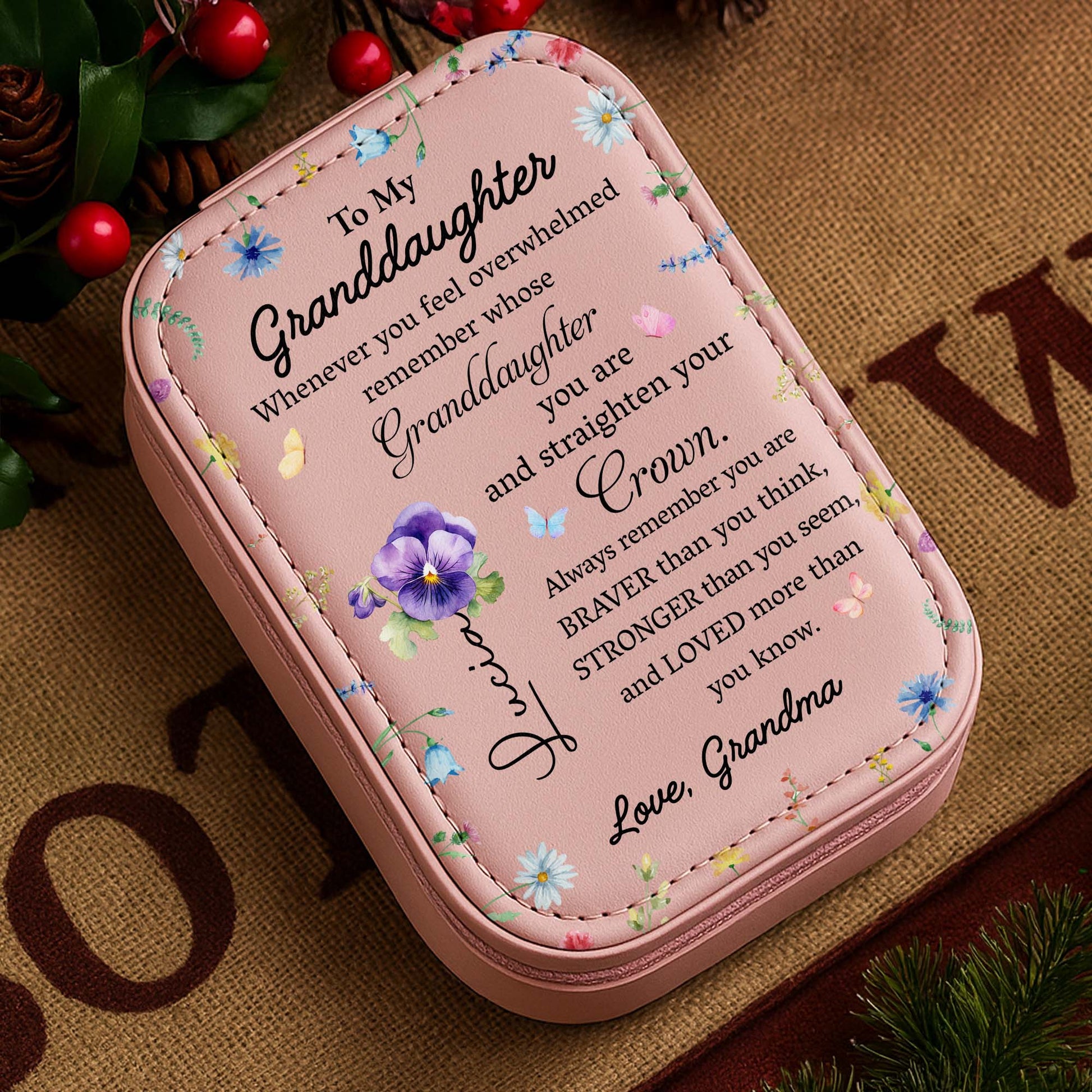 To My Granddaughter, Flowers And Crown