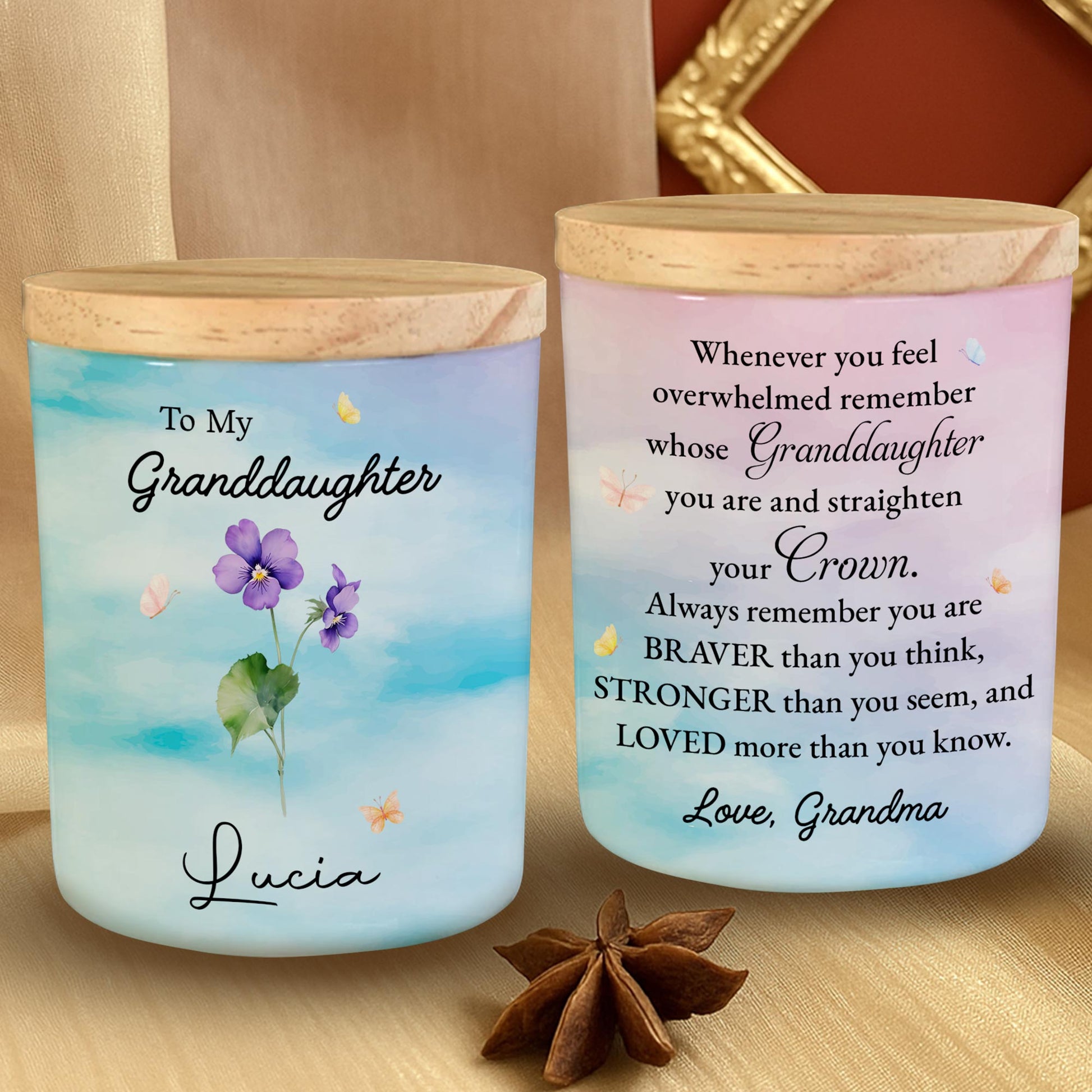 To My Granddaughter, Straighten Your Crown, Flowers, and Butterflies