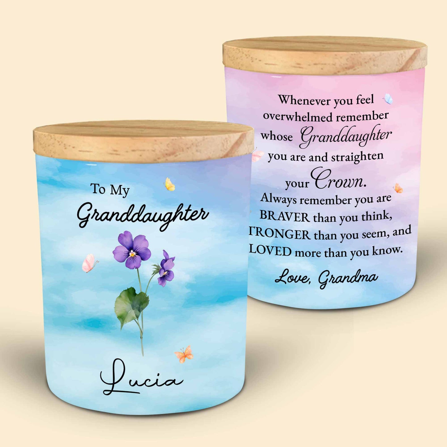 To My Granddaughter, Straighten Your Crown, Flowers, and Butterflies