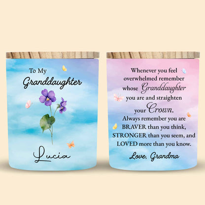 To My Granddaughter, Straighten Your Crown, Flowers, and Butterflies