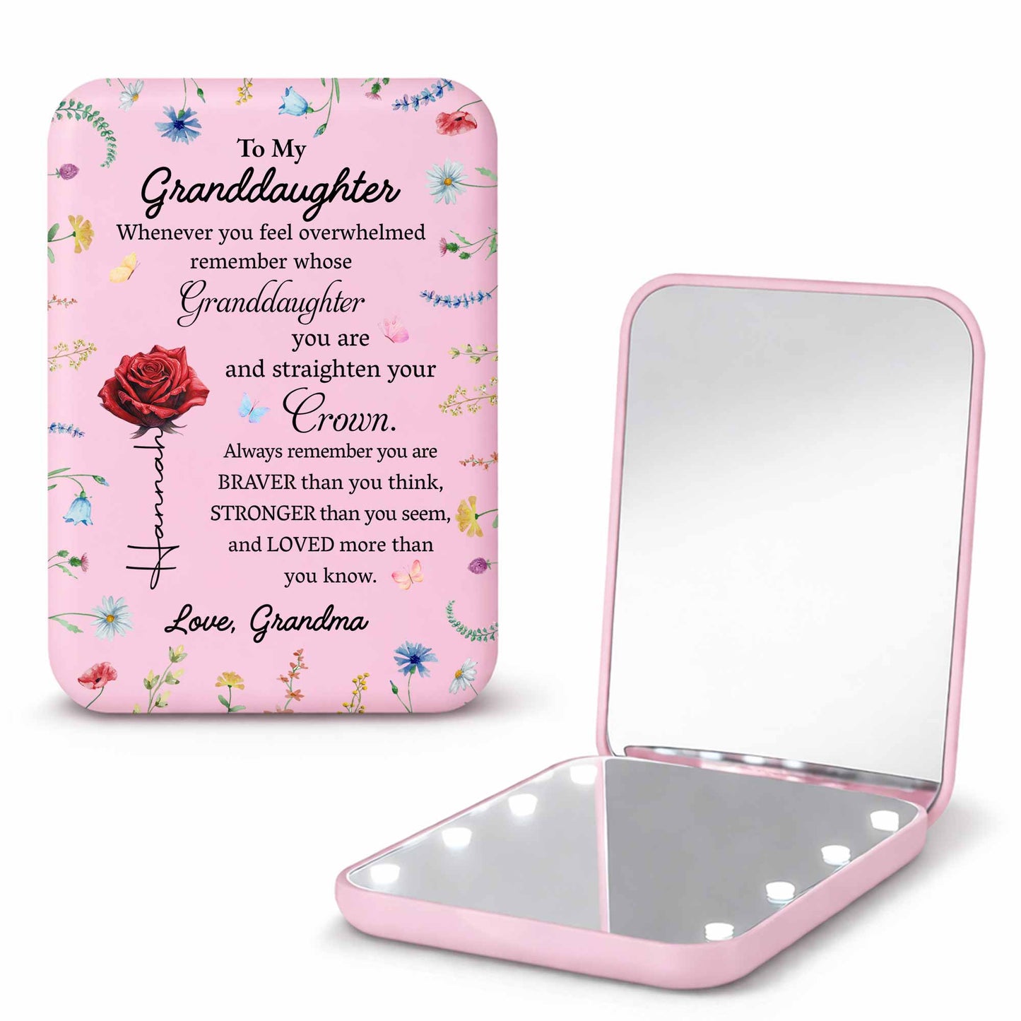 To My Granddaughter Straighten Your Crown Flower And Butterfly