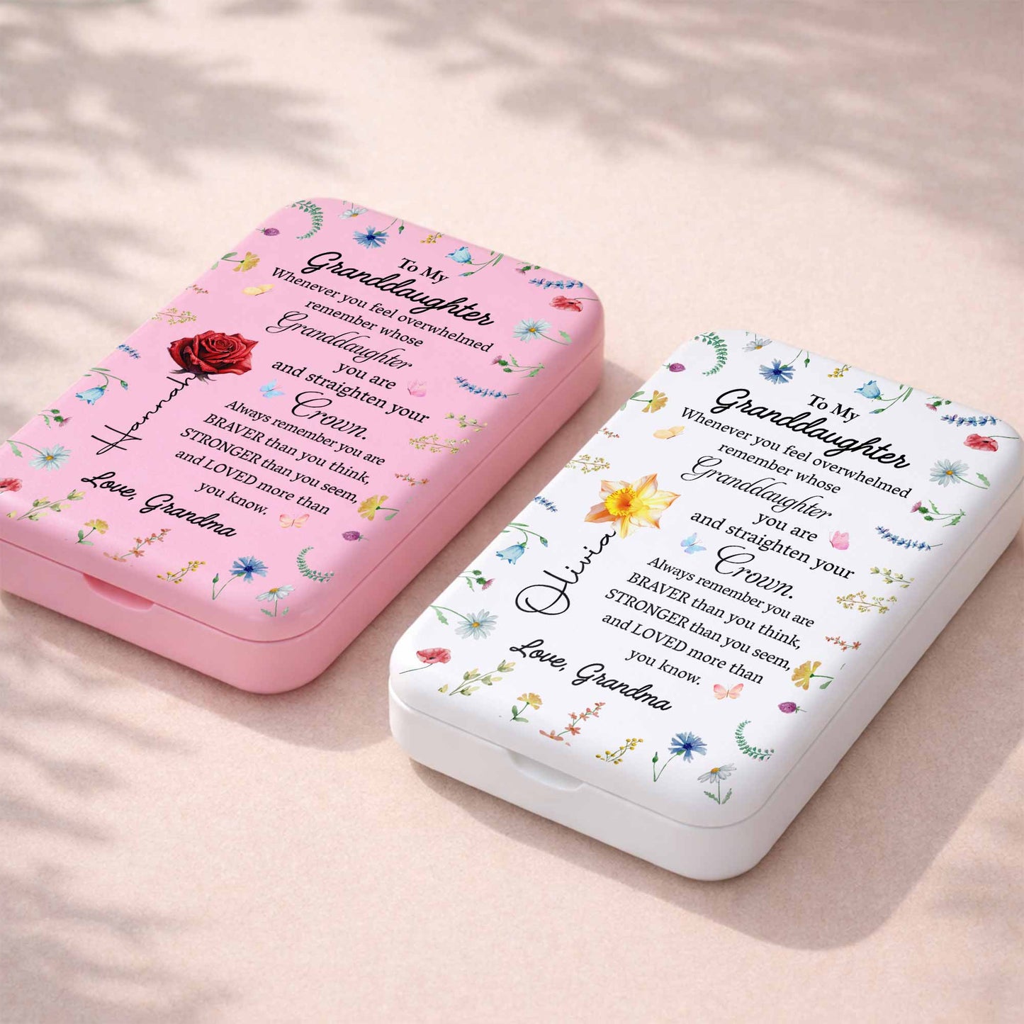 To My Granddaughter Straighten Your Crown Flower And Butterfly