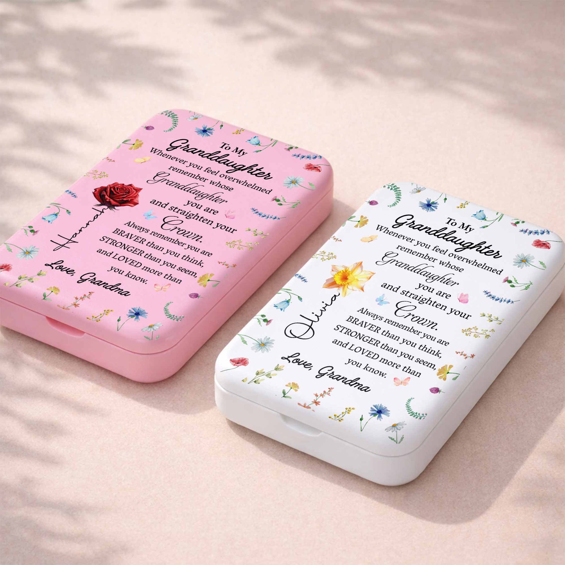 To My Granddaughter Straighten Your Crown Flower And Butterfly