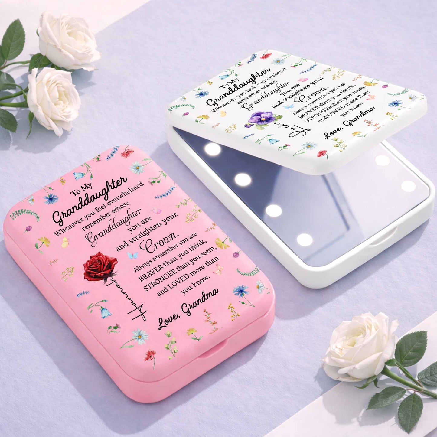 To My Granddaughter Straighten Your Crown Flower And Butterfly