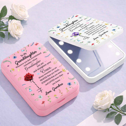 To My Granddaughter Straighten Your Crown Flower And Butterfly