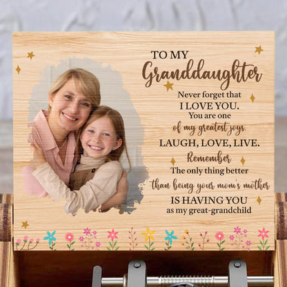 To My Granddaughter, Cherish Love And Joy, Flowers And Stars