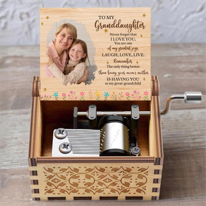 To My Granddaughter, Cherish Love And Joy, Flowers And Stars