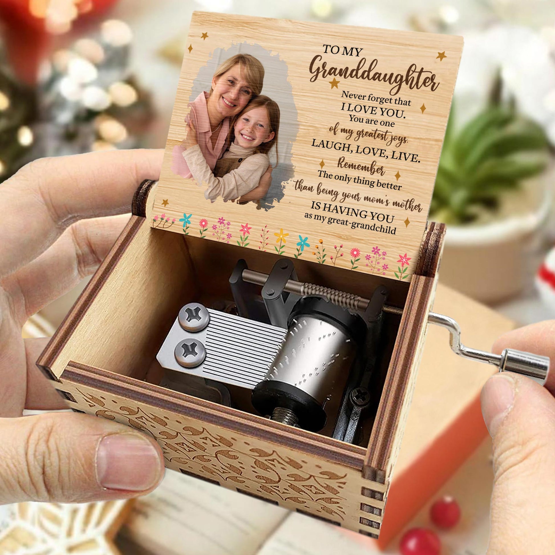 To My Granddaughter, Cherish Love And Joy, Flowers And Stars