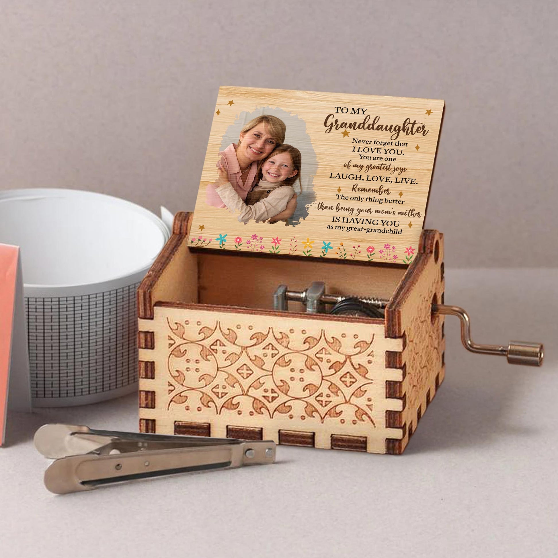 To My Granddaughter, Cherish Love And Joy, Flowers And Stars