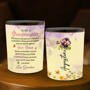 Always Shine Violet Flowers Glass Jar