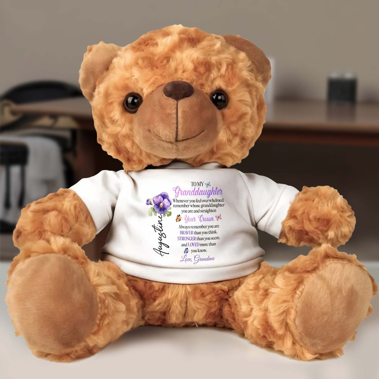 To My Granddaughter, Whenever You Feel Overwhelmed, Remember Whose Granddaughter You Are, Crown and Flower