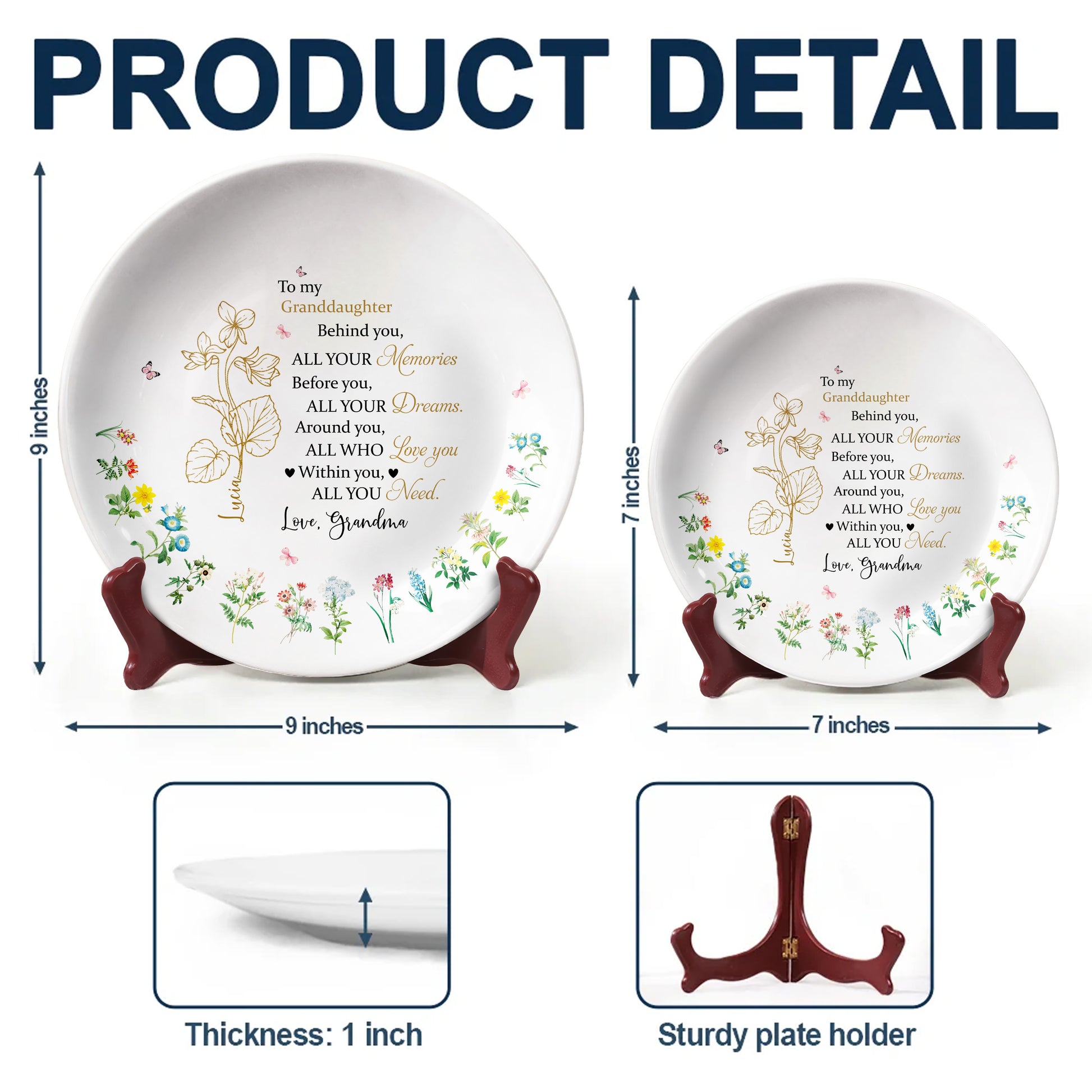 To My Granddaughter, Behind You, All Your Memories, Flowers And Butterflies