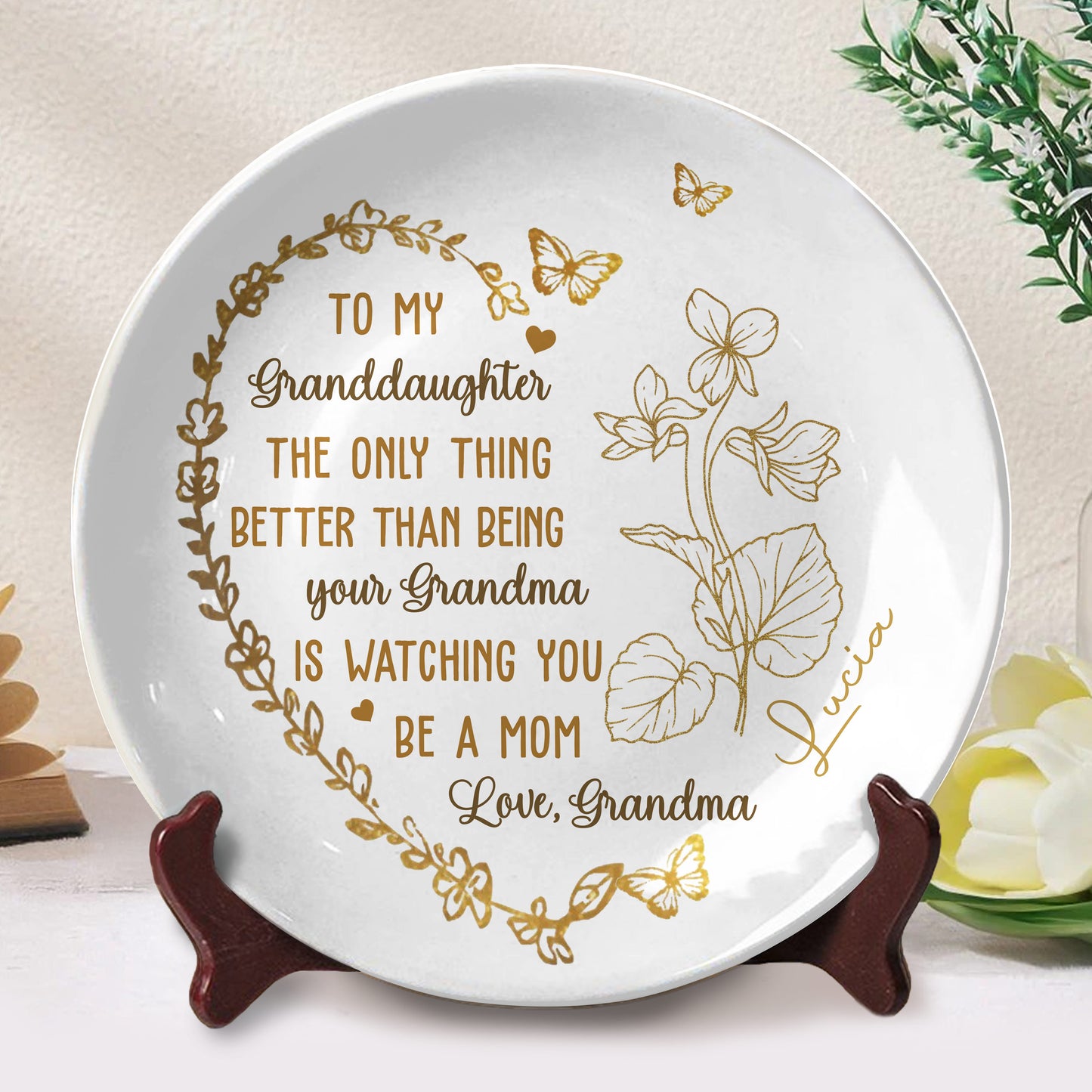 To My Granddaughter, The Only Thing Better Than Being Your Grandma, Butterflies And Flowers