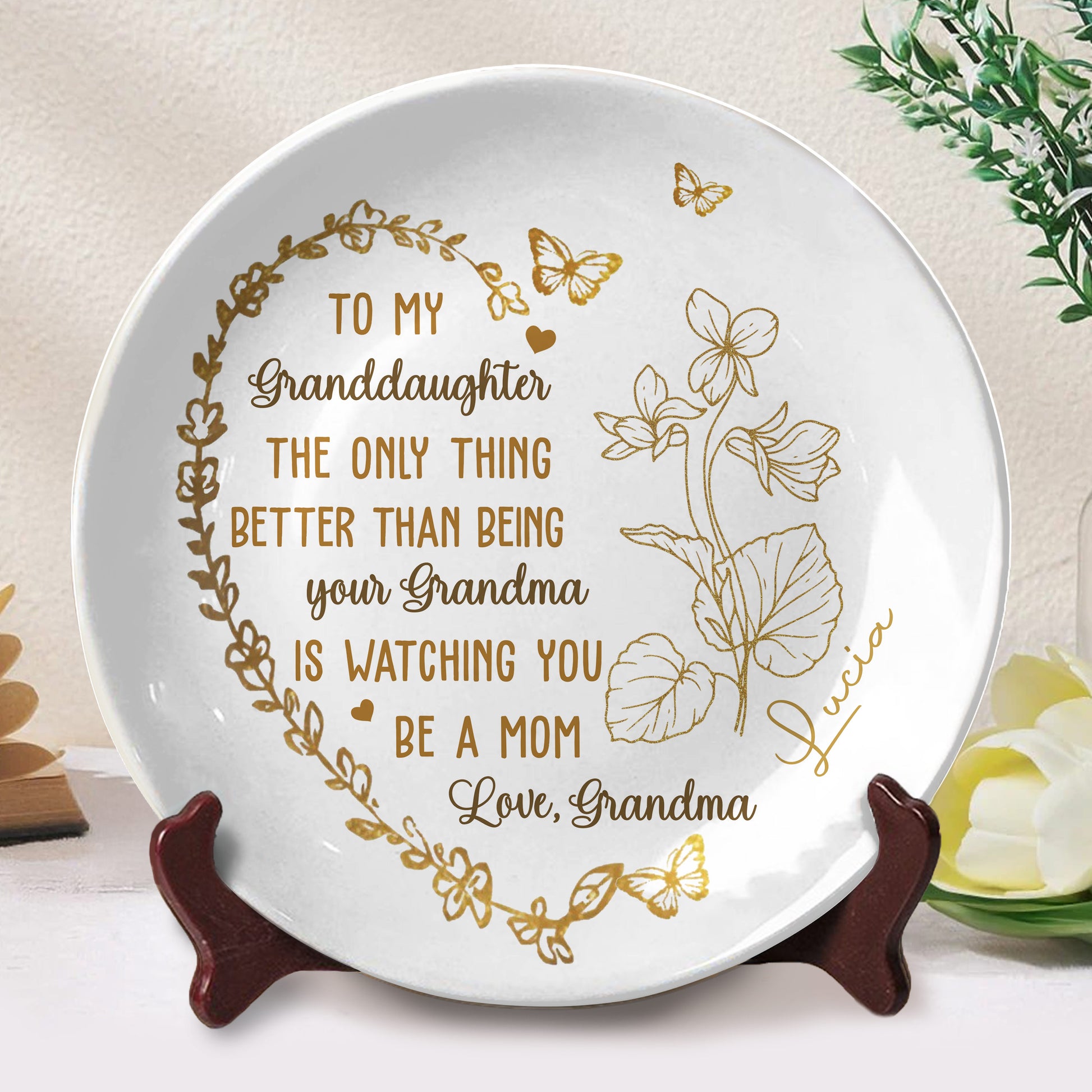 To My Granddaughter, The Only Thing Better Than Being Your Grandma, Butterflies And Flowers