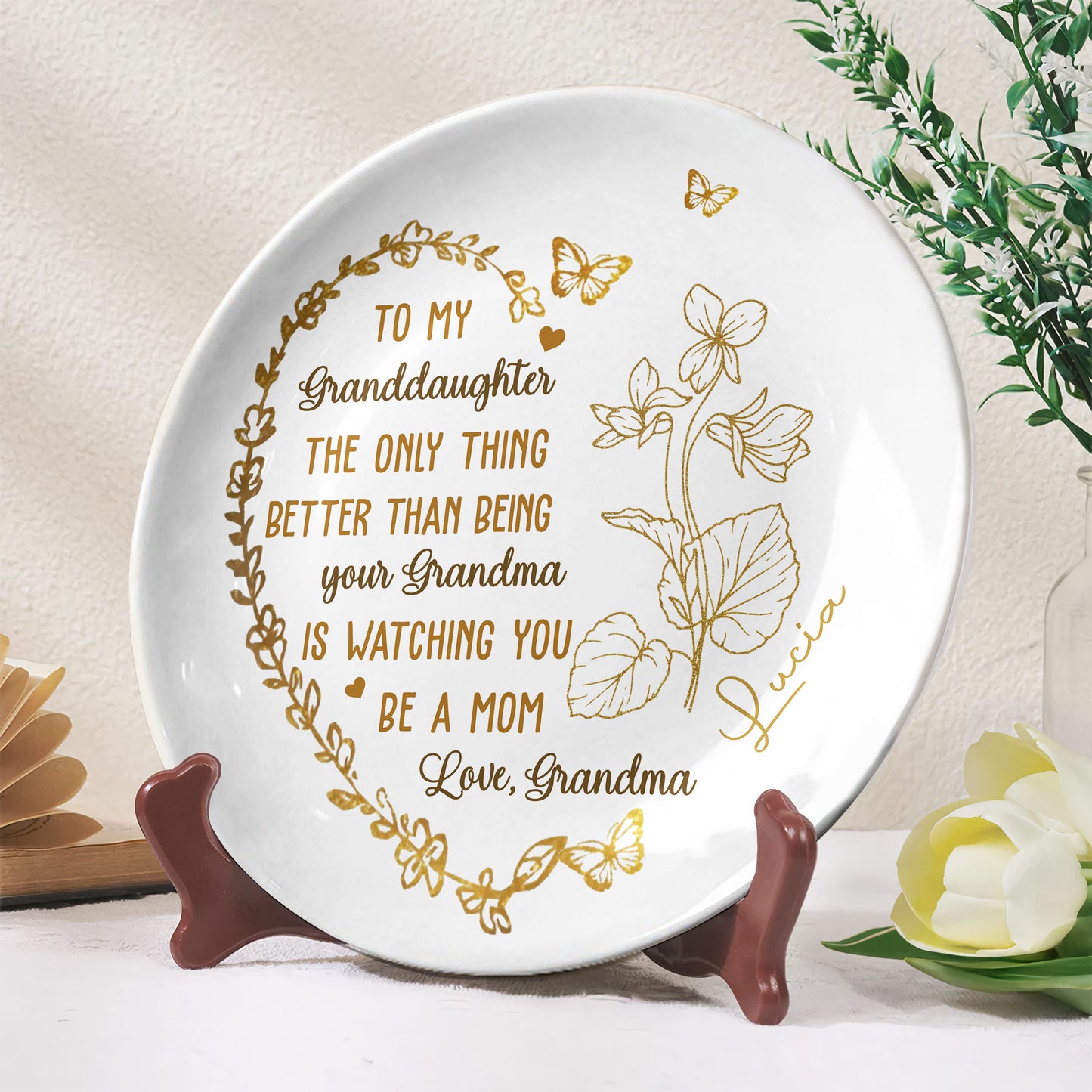 To My Granddaughter, The Only Thing Better Than Being Your Grandma, Butterflies And Flowers