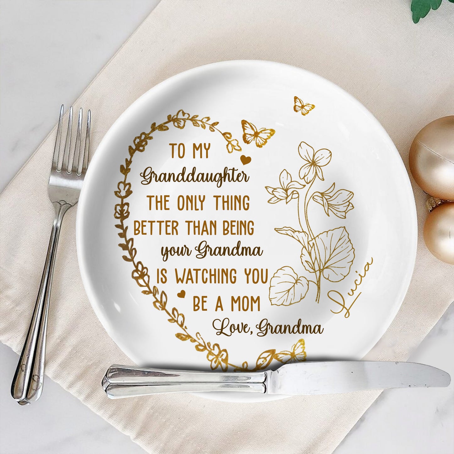 To My Granddaughter, The Only Thing Better Than Being Your Grandma, Butterflies And Flowers