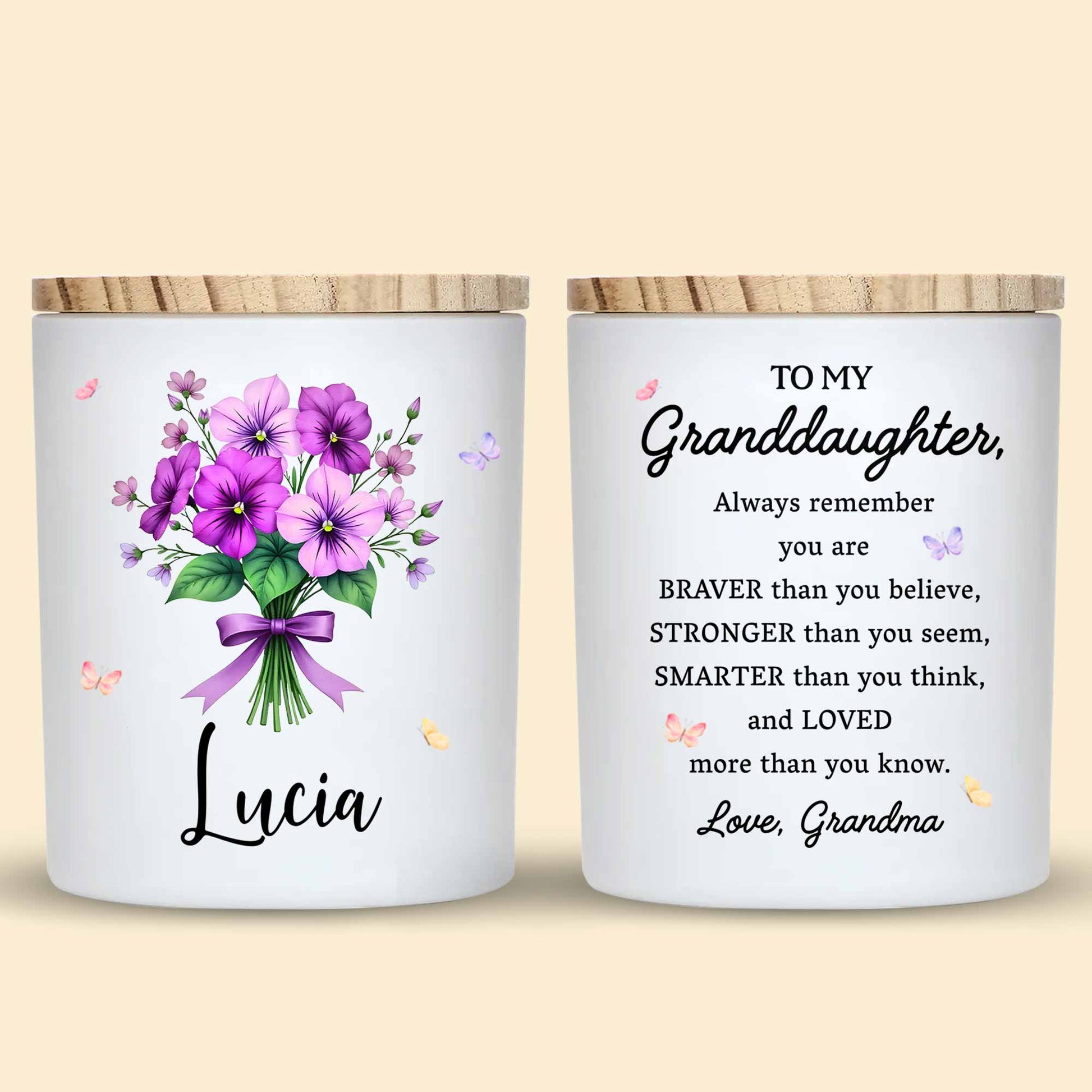 To My Granddaughter, Always Remember, Flowers And Butterflies