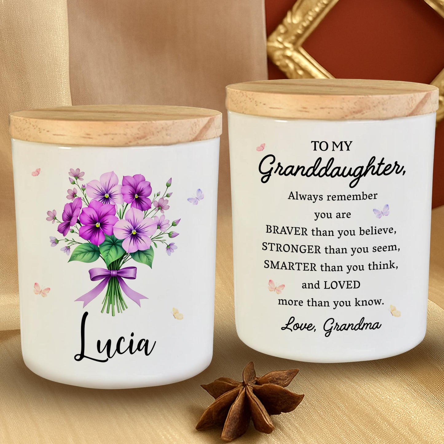 To My Granddaughter, Always Remember, Flowers And Butterflies