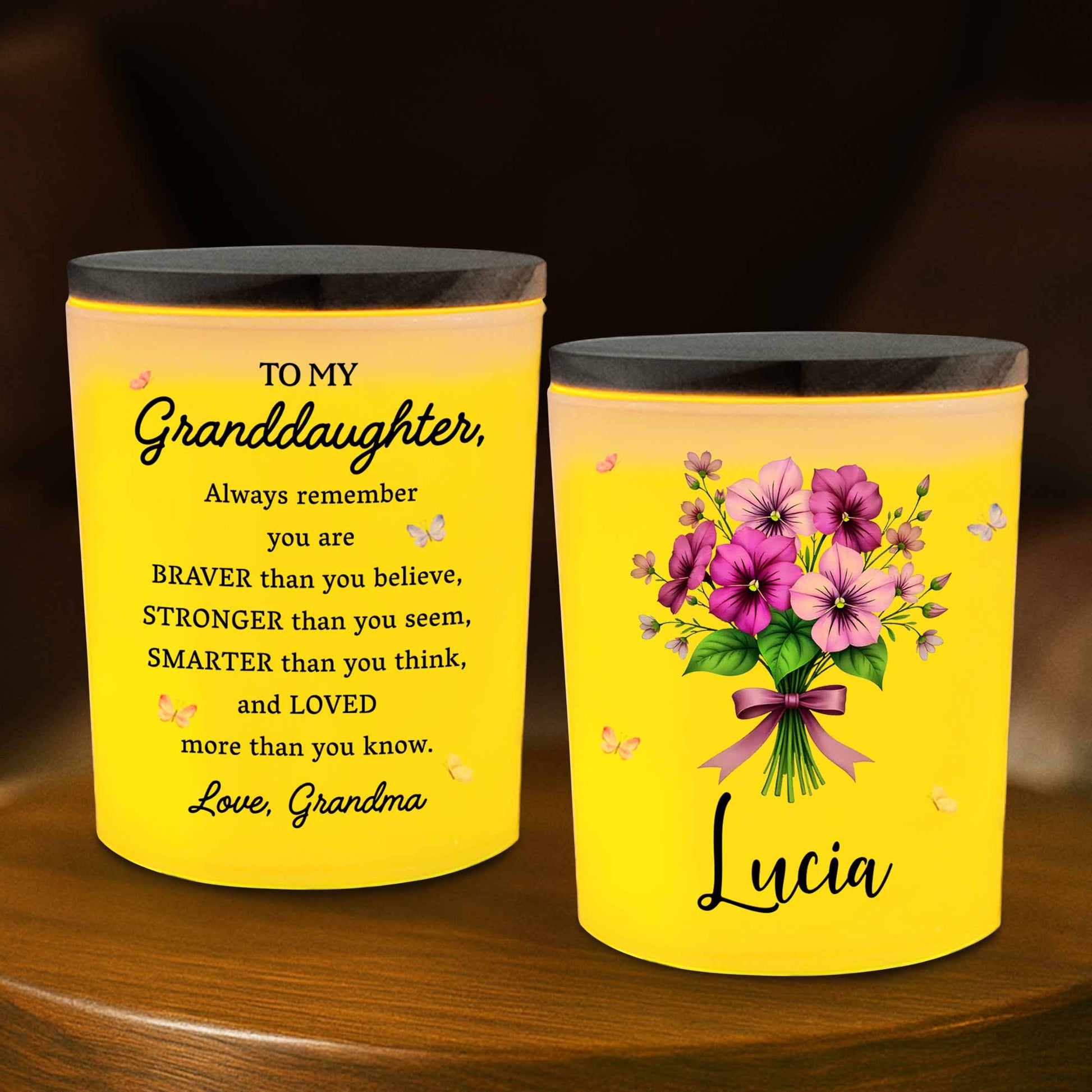 To My Granddaughter, Always Remember, Flowers And Butterflies