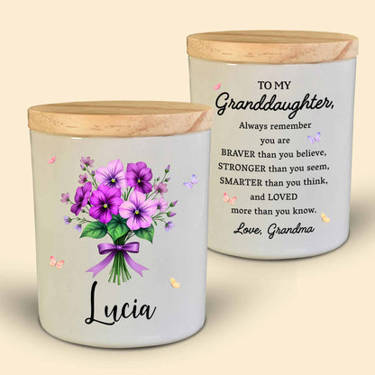 To My Granddaughter, Always Remember, Flowers And Butterflies