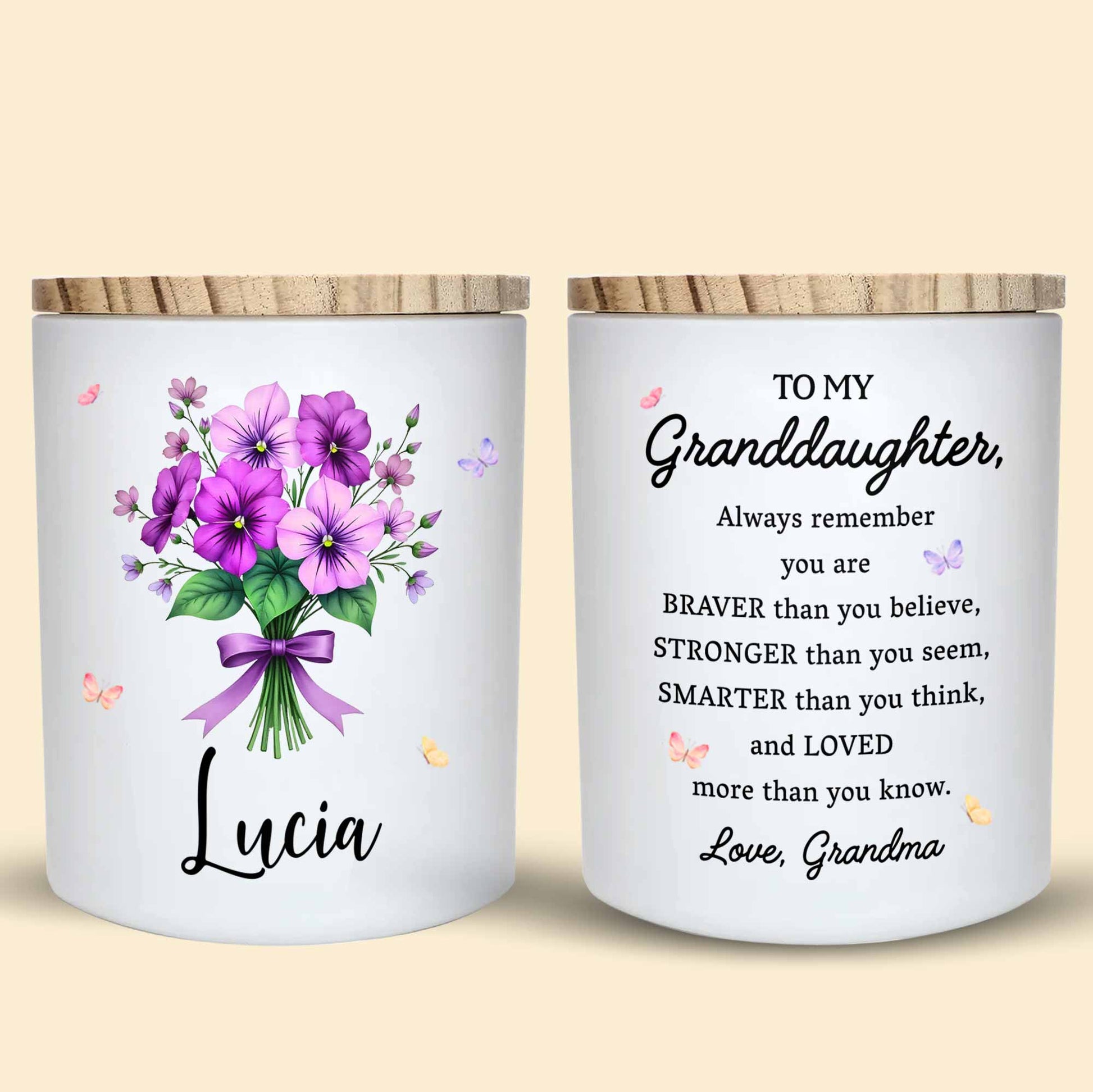 To My Granddaughter, Always Remember, Flowers And Butterflies