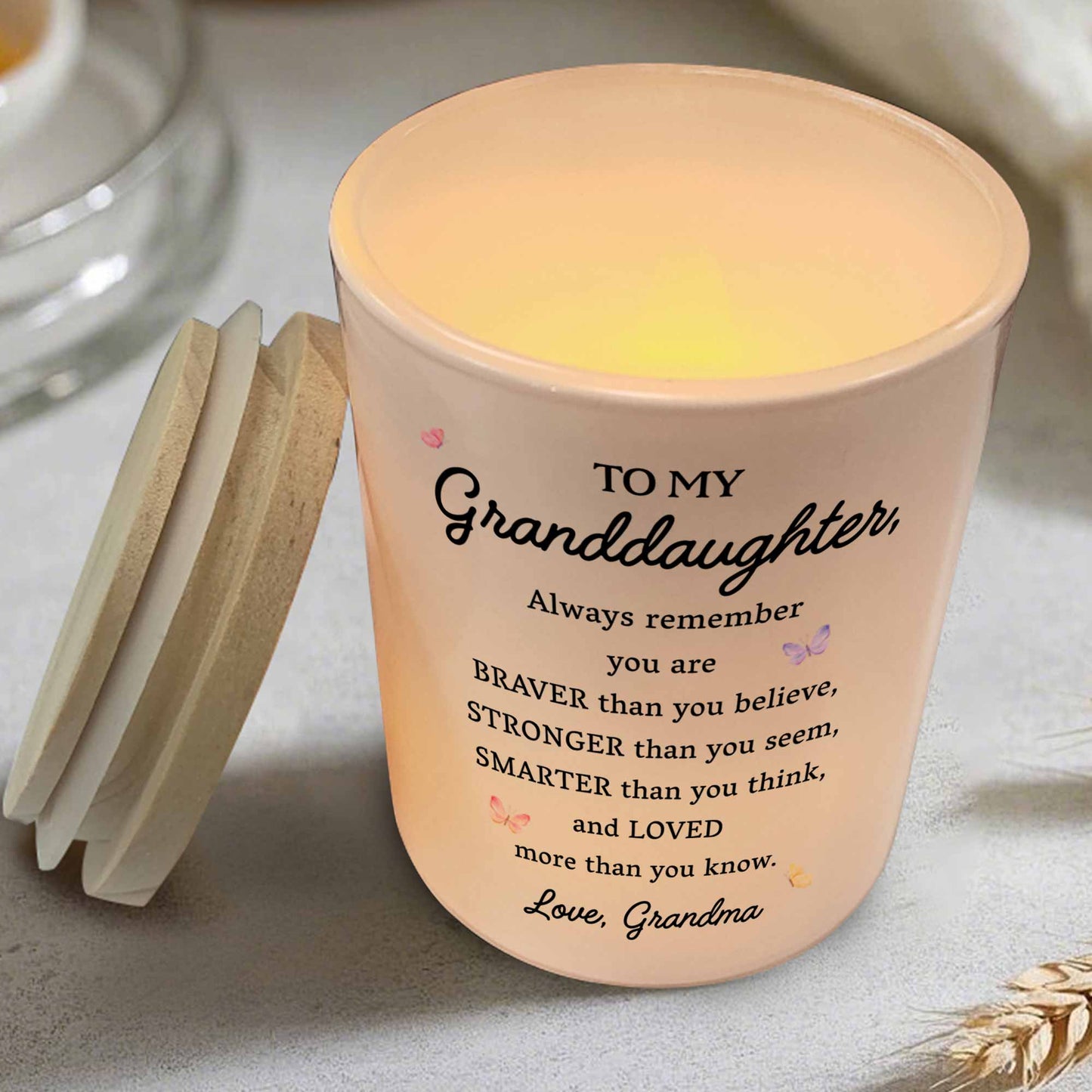 To My Granddaughter, Always Remember, Flowers And Butterflies