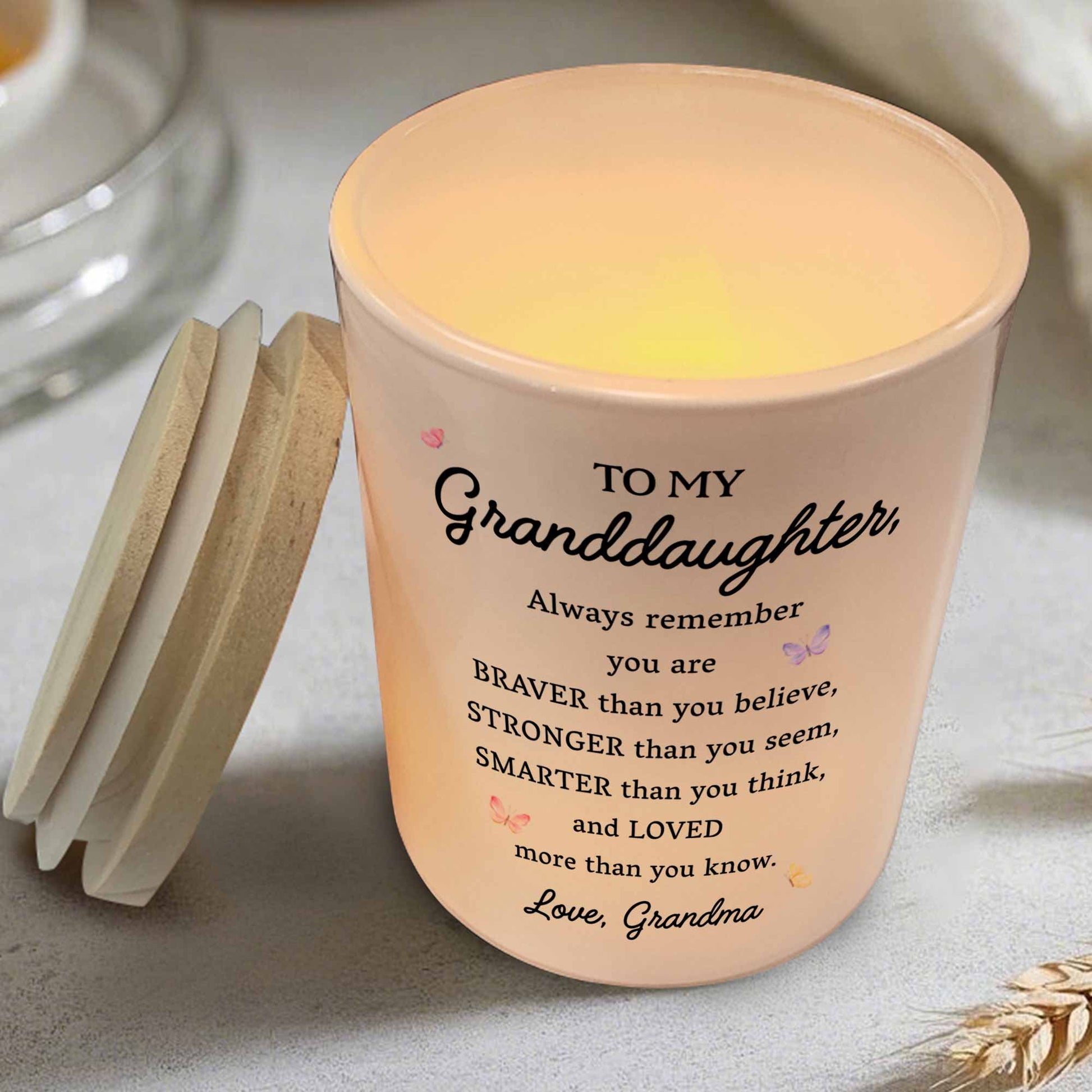 To My Granddaughter, Always Remember, Flowers And Butterflies