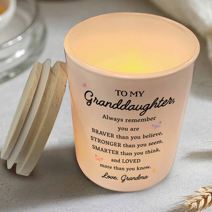 To My Granddaughter, Always Remember, Flowers And Butterflies