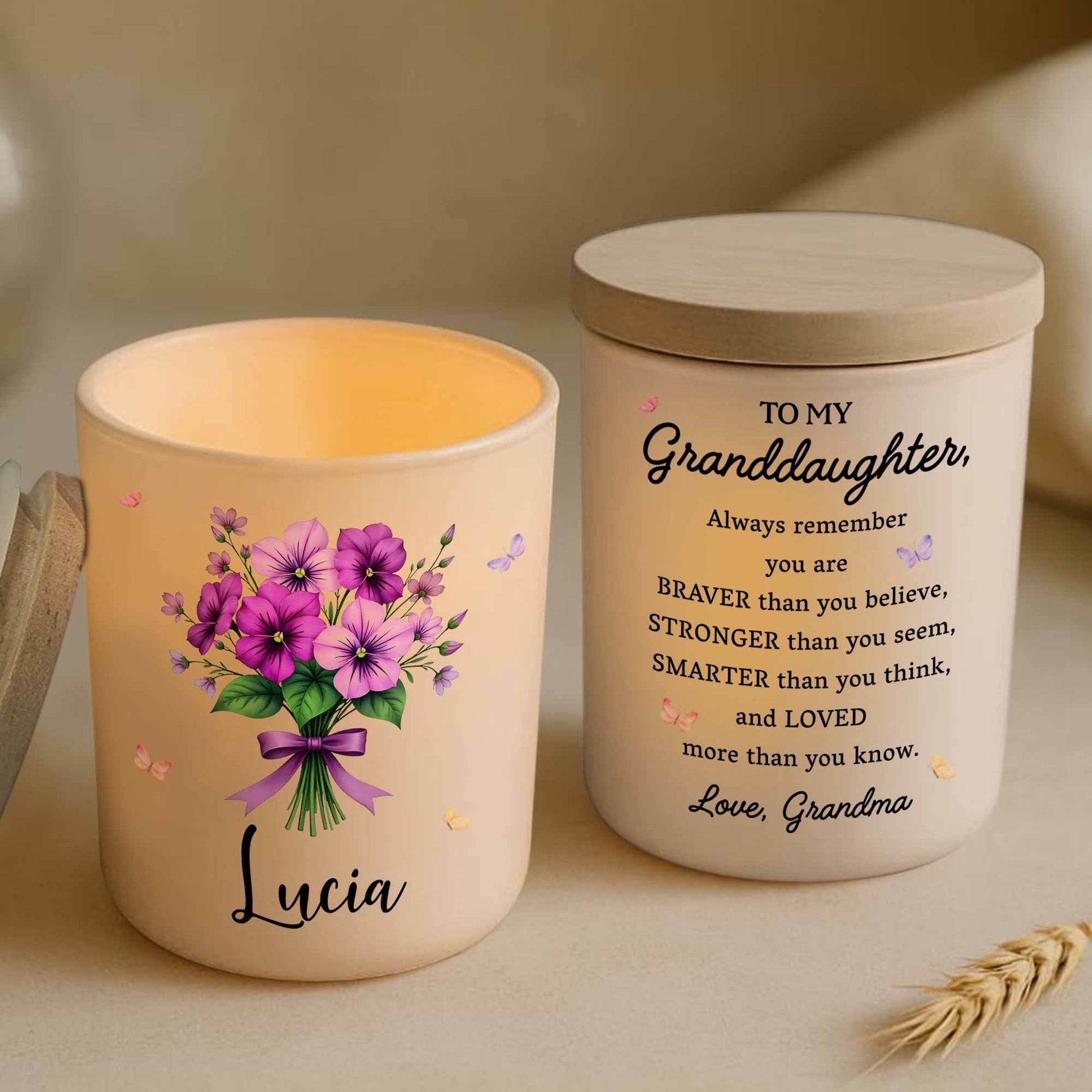 To My Granddaughter, Always Remember, Flowers And Butterflies