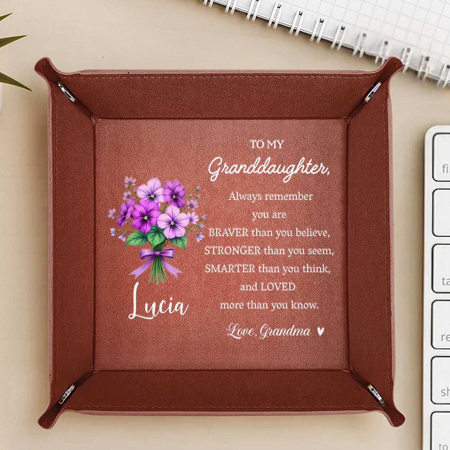 To My Granddaughter, Always Remember You Are Braver, Flowers